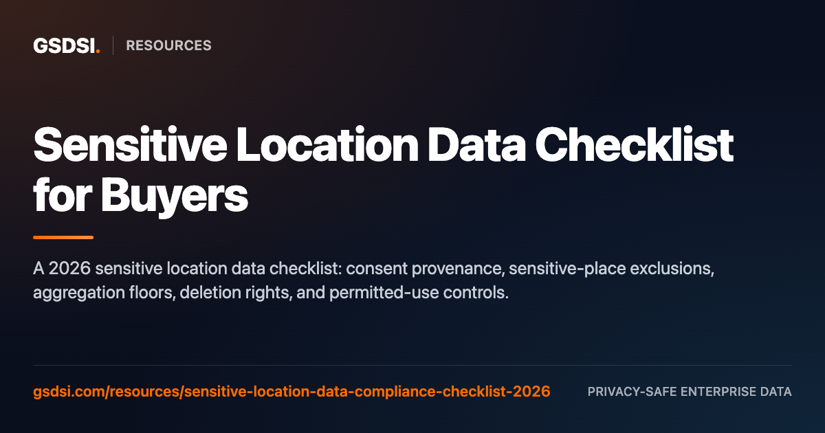 Sensitive Location Data Compliance Checklist for 2026 Buyers